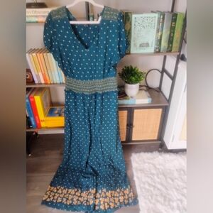 New Farm Rio Smocked Jumpsuit WITH FLAW